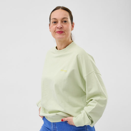 Oversized Sweatshirt "bin fragil"