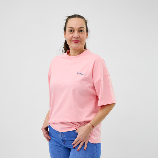 Oversized T-shirt "bin fragil"