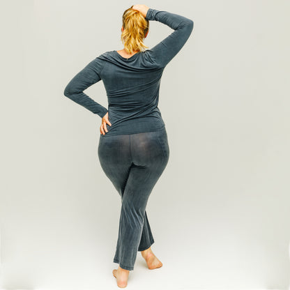 Cupro High Waist Pants